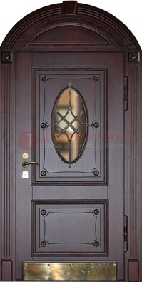 Арочная металлическая дверь с виноритом ДА-38 в Петрозаводске