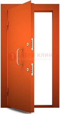 Оранжевая стальная бронированная дверь с нитроэмалью ДБ-2 в Петрозаводске