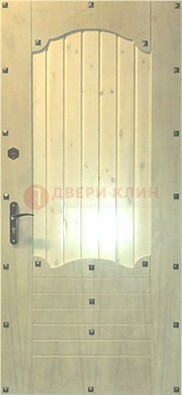 Белая железная дверь с евровагонкой ДЕ-9 в Петрозаводске