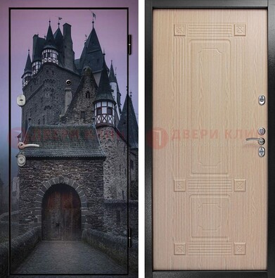 Входная металлическая дверь с фотопечатью замка ДФ-38 в Петрозаводске