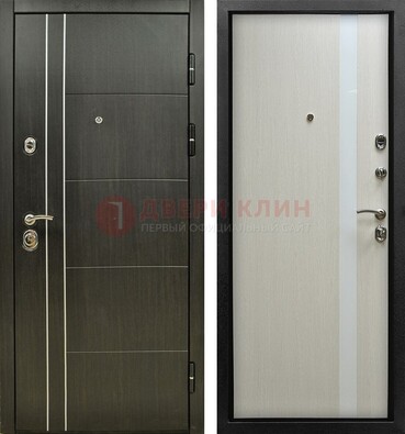 Морозостойкая темная металлическая дверь с МДФ ДМ-164 в Петрозаводске