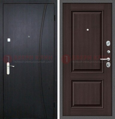 Темная стальная дверь с МДФ панелями ДМ-362 в Петрозаводске