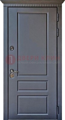 Тёмная входная дверь для коттеджа с МДФ ДМ-528 в Петрозаводске