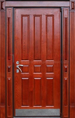 Красная входная дверь для улицы с МДФ ДМ-532 в Петрозаводске