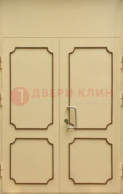 Светлая двухстворчатая дверь для загородного дома с МДФ ДМ-534 в Петрозаводске