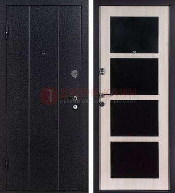 Черная металлическая дверь с порошковым напылением ДП-176 в Петрозаводске