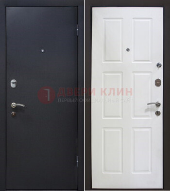 Черная металлическая дверь с порошковым покрытием ДП-193 в Петрозаводске