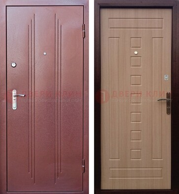 Стальная дверь с порошковым напыление цвета медный антик ДП-249 в Петрозаводске