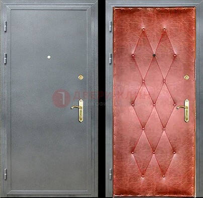 Серая стальная дверь с порошковым покрытием ДП-25 в Петрозаводске