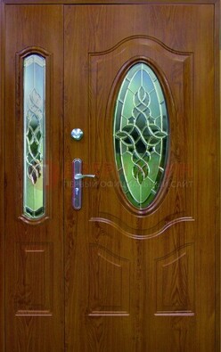 Парадная дверь со стеклянными вставками ДПР-73 для дома в Петрозаводске