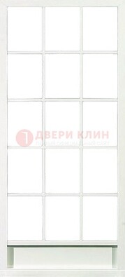 Железная решетчатая дверь в белом цвете ДР-10 в Петрозаводске