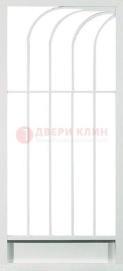 Белая металлическая решетчатая дверь ДР-17 в Петрозаводске