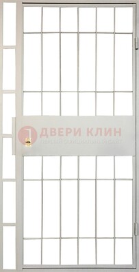 Железная решетчатая дверь в белом цвете ДР-19 в Петрозаводске