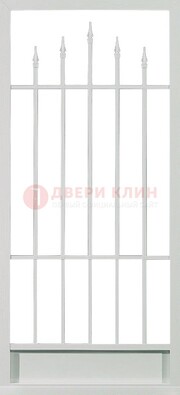 Светлая стальная решетчатая дверь с пиками ДР-21 в Петрозаводске