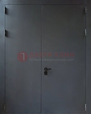 Черная распашная тамбурная дверь Порошок ДТМ-46 в Петрозаводске