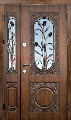 Железная дверь с виноритом и ковкой ДВТ-180 в Петрозаводске