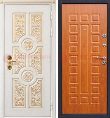 Белая железная дверь с виноритом ДВТ-230 в Петрозаводске