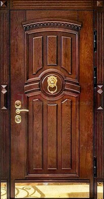 Входная дверь с виноритом в коричневом цвете ДВТ-236 в Петрозаводске