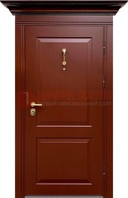 Красная железная дверь винорит для частного дома ДВТ-251 в Петрозаводске