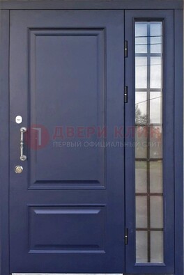 Синяя дверь с виноритом и стеклянными вставками  ДВТ-79 в Петрозаводске