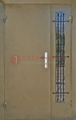 Тамбурная дверь Порошок со стеклом и ковкой ПЛ-20 в Петрозаводске