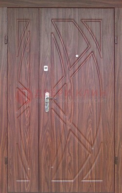 Железная тамбурная полуторная дверь с МДФ ПЛ-7 в Петрозаводске